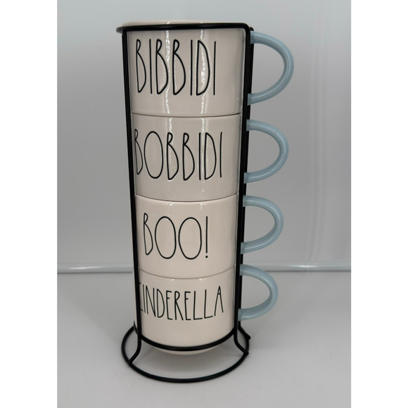 Rae Dunn Other - Disney Rae Dunn Cinderella Stackable Mugs Cups Rack Bippidi Boppidi Boo Set of 4